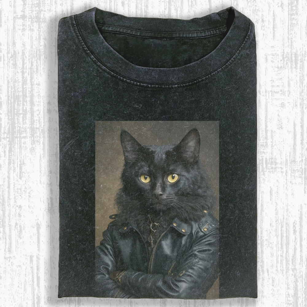 Wacky Cat Washed T-shirt