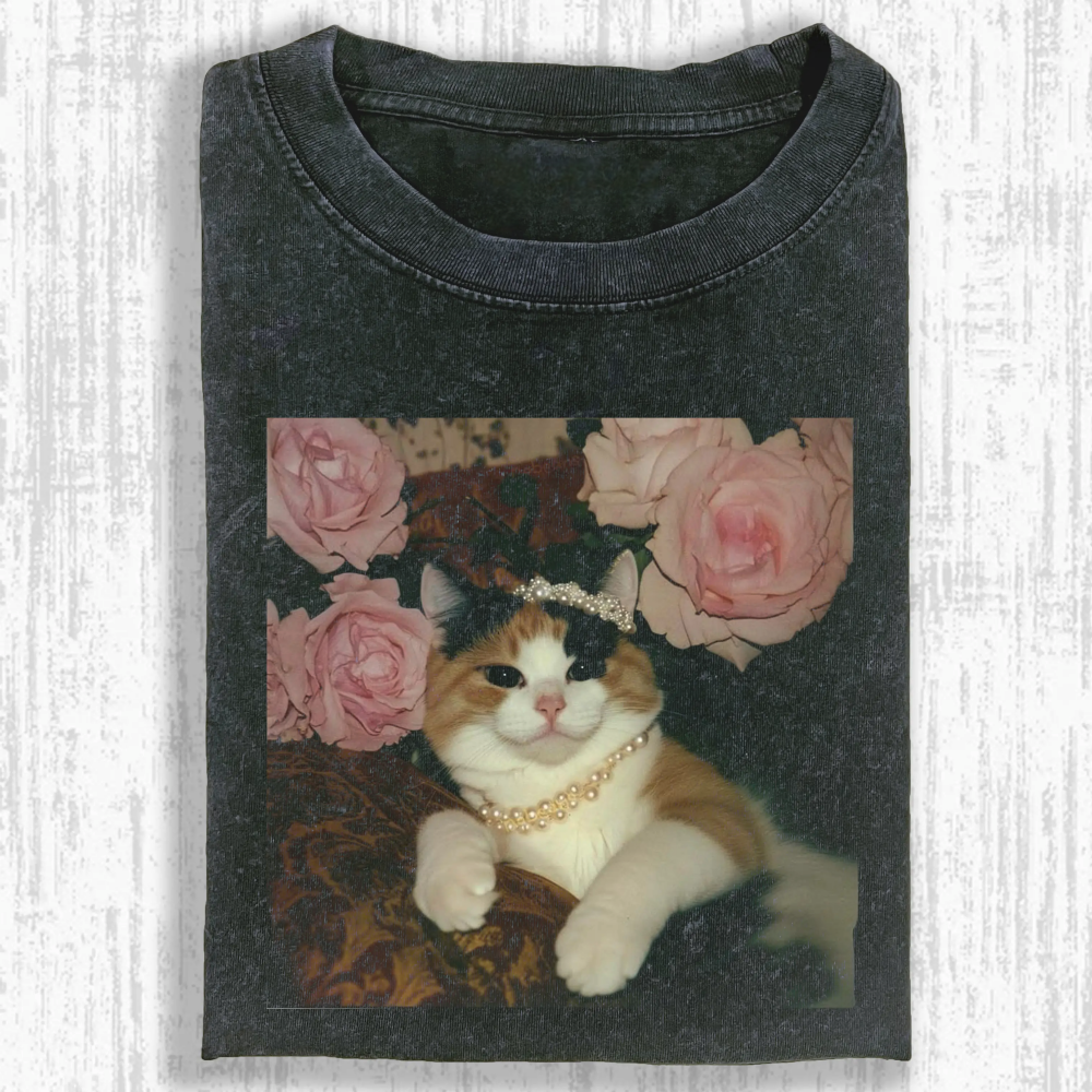 Wacky Cat Washed T-shirt