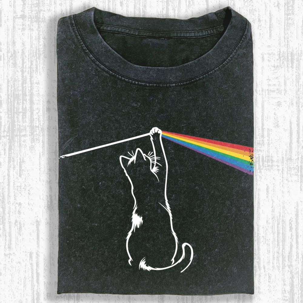 Wacky Cat Washed T-shirt