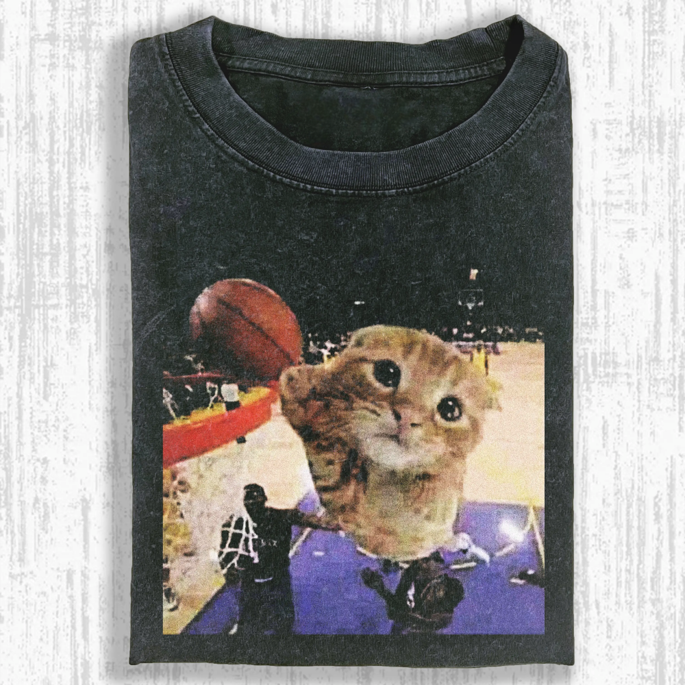 Wacky Cat Washed T-shirt