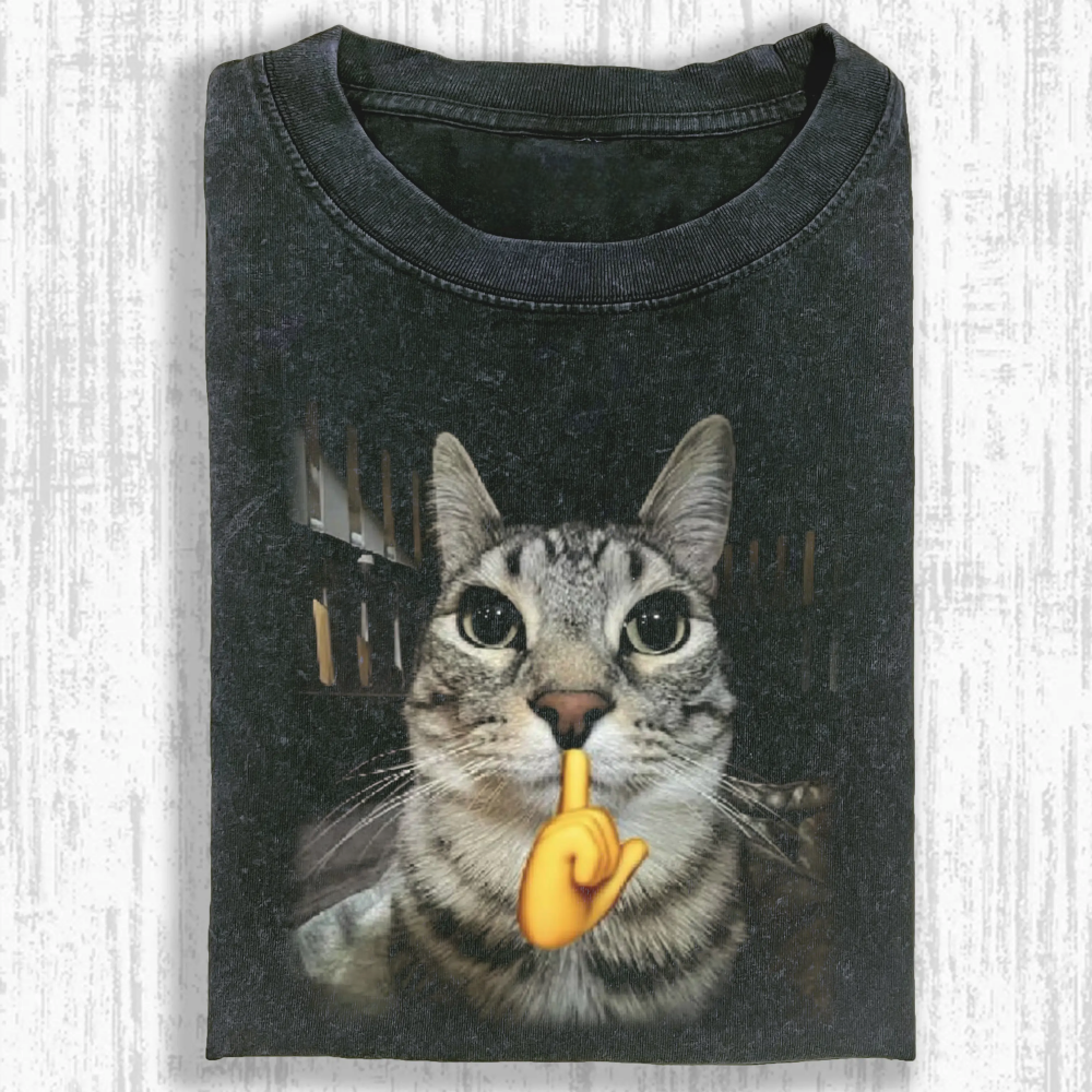 Wacky Cat Washed T-shirt