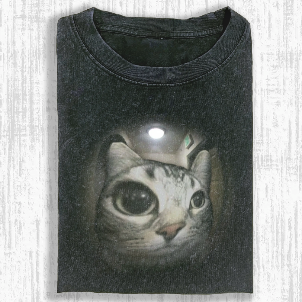 Wacky Cat Washed T-shirt