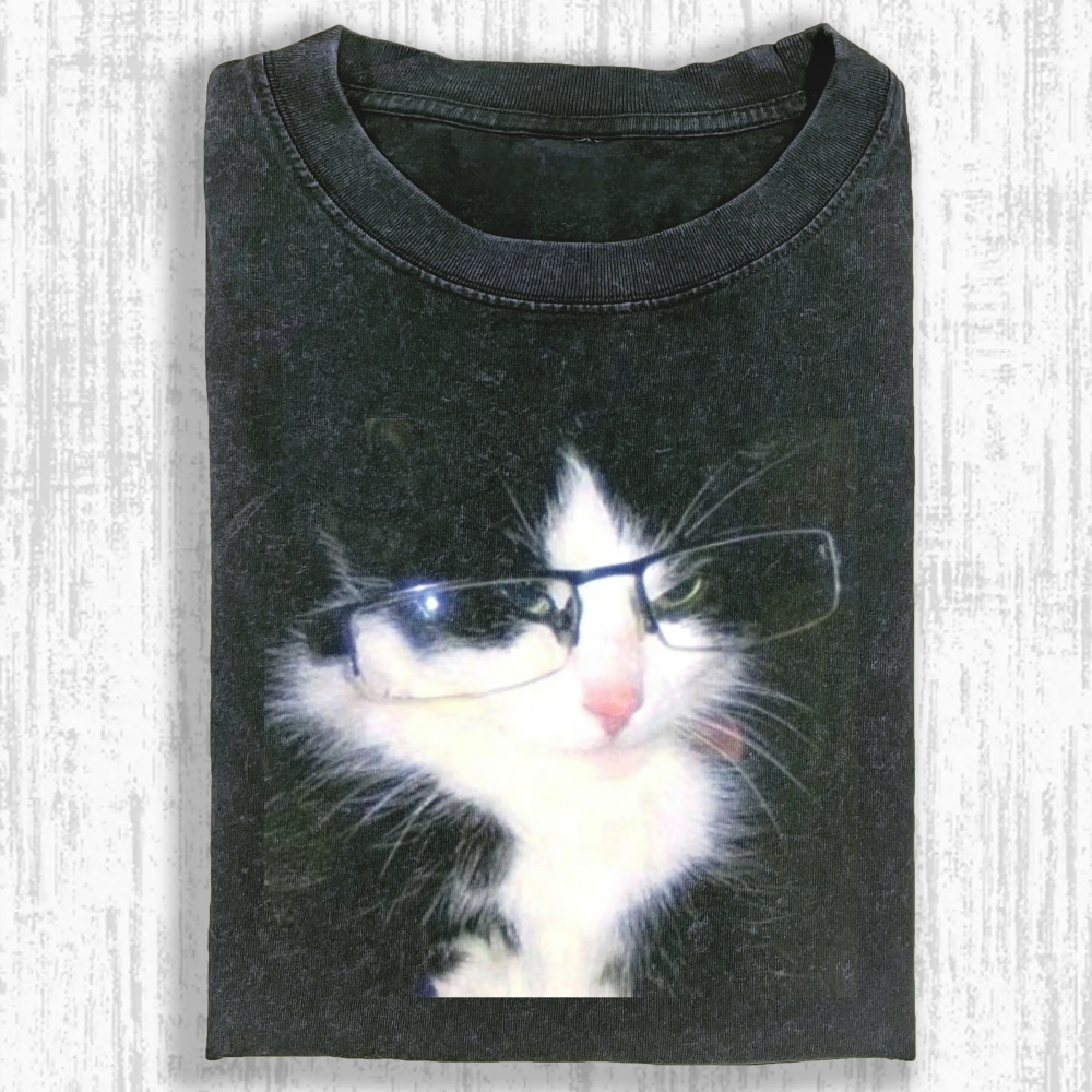 Wacky Cat Washed T-shirt