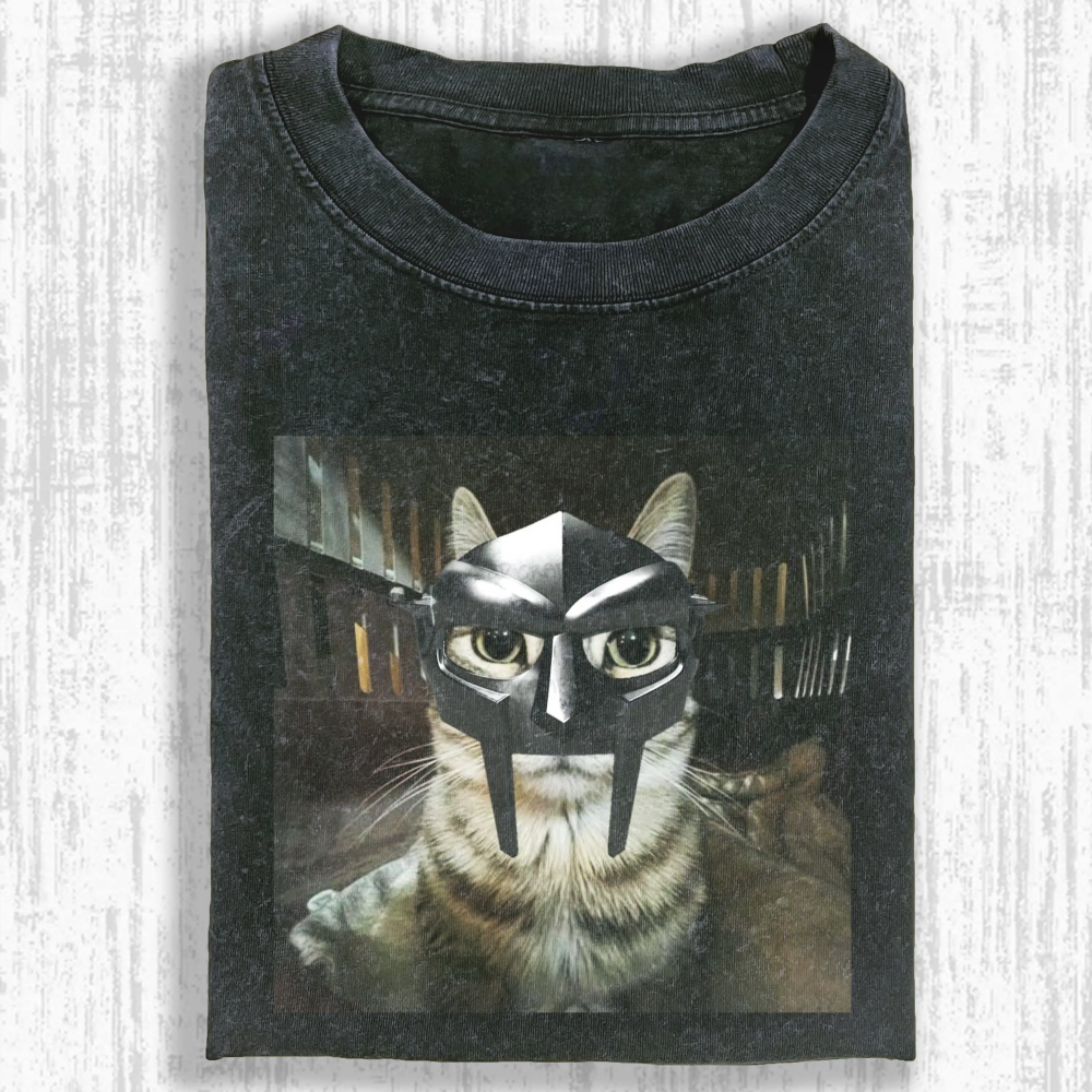 Rebellious cat Washed T-shirt