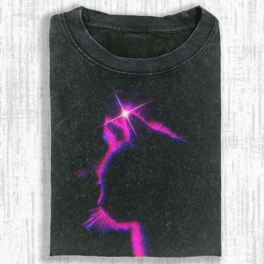 Wacky Cat Washed T-shirt