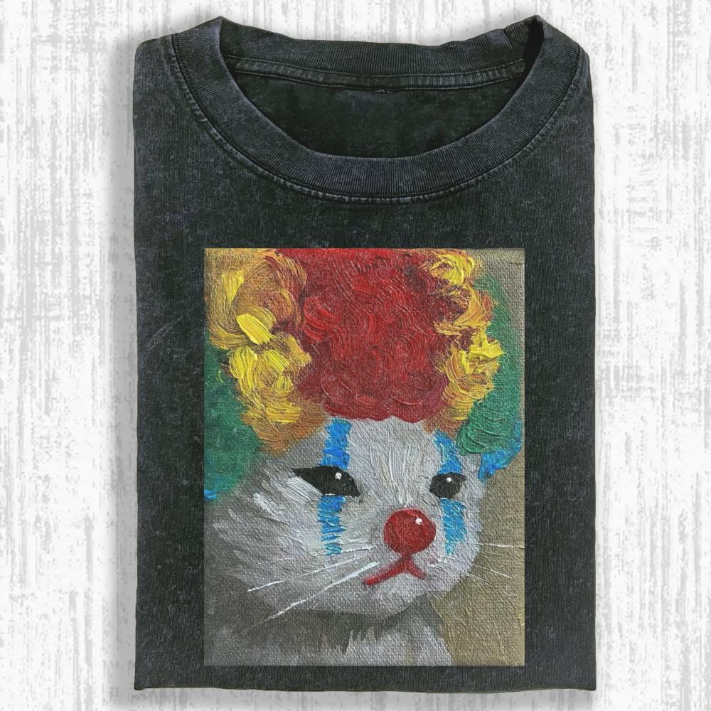 Wacky Cat Washed T-shirt
