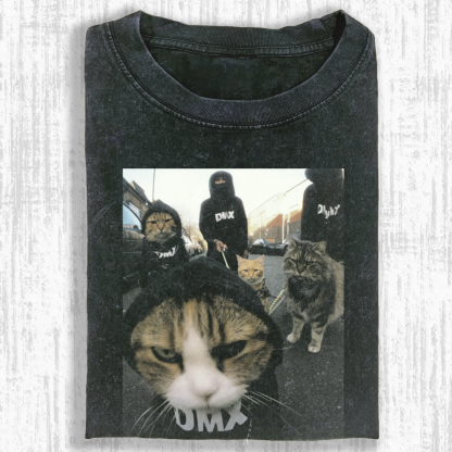 Wacky Cat Washed T-shirt