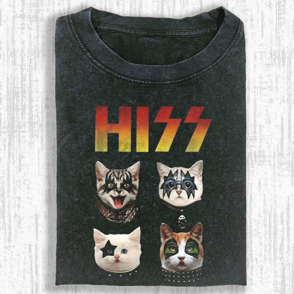 Wacky Cat Washed T-shirt