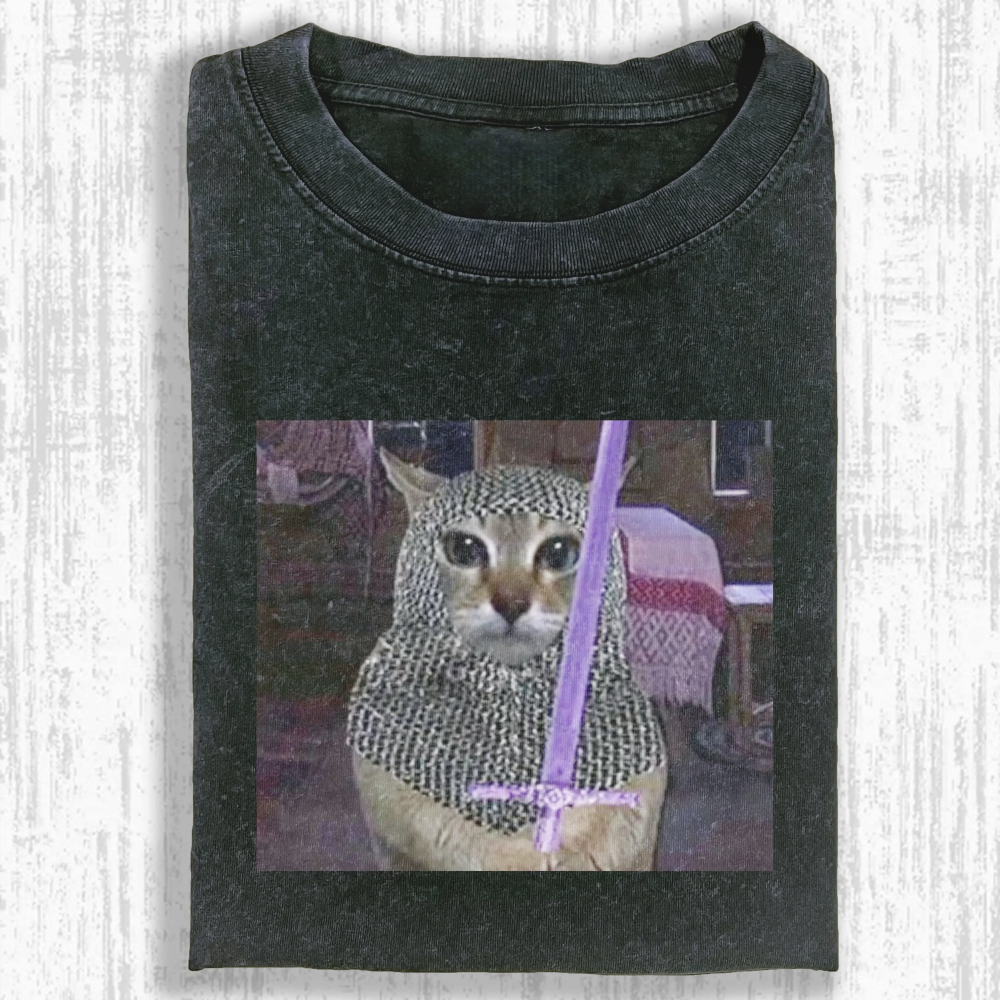 Wacky Cat Washed T-shirt