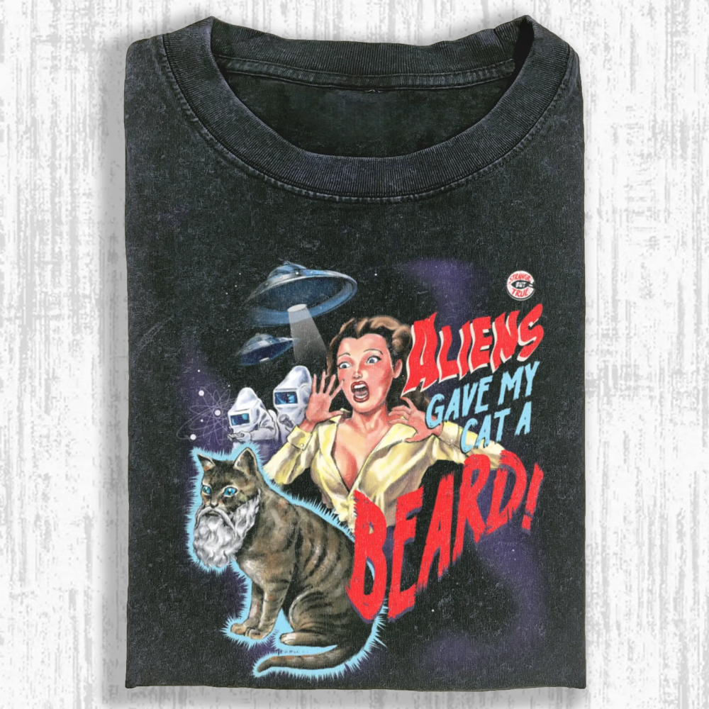 Wacky Cat Washed T-shirt