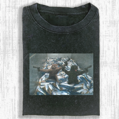 Wacky Cat Washed T-shirt