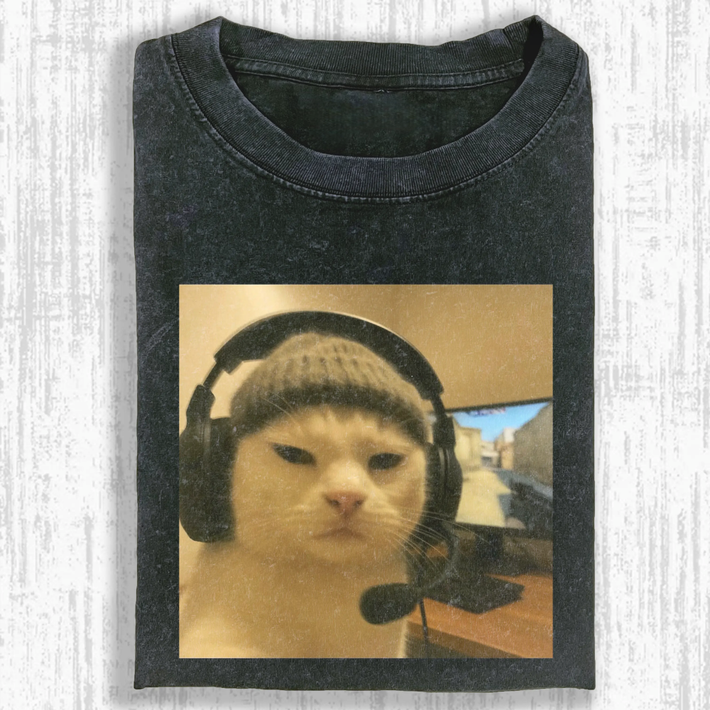 Wacky Cat Washed T-shirt