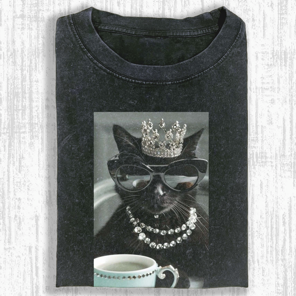 Rich cat Washed T-shirt