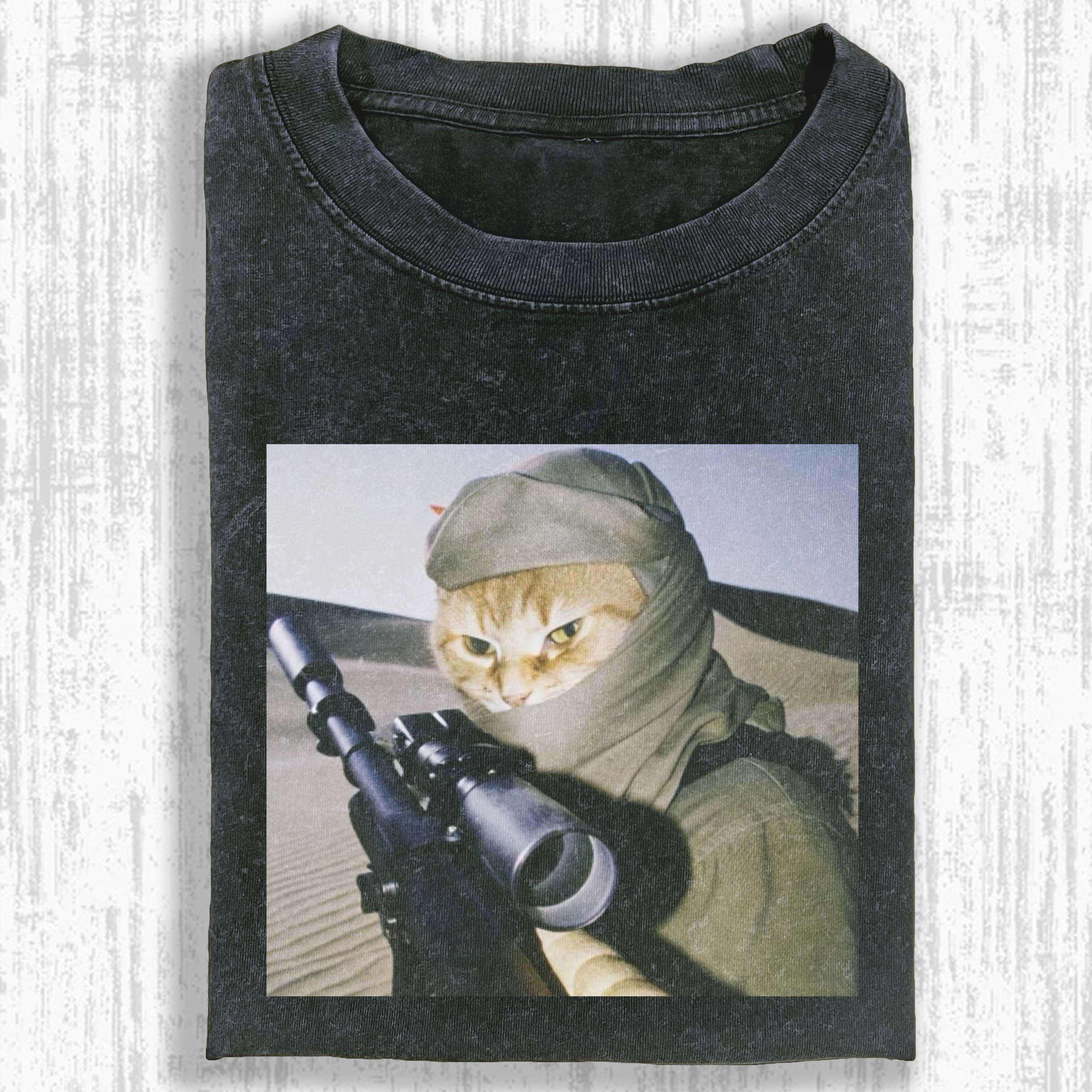 Wacky Cat Washed T-shirt