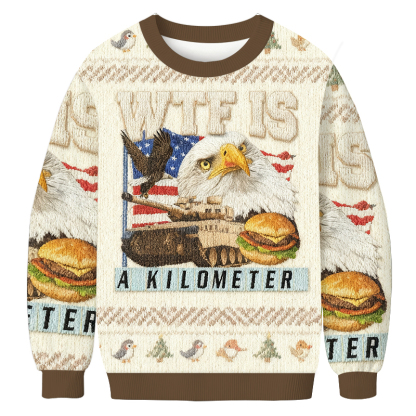 WTF Is A Kilometer Meme Ugly Christmas Sweatshirt