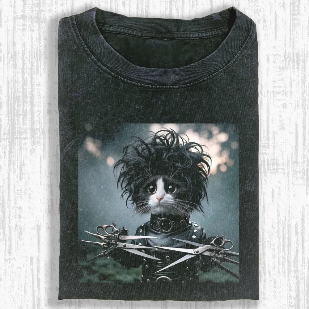 Edward the Cat Barber Washed T-shirt