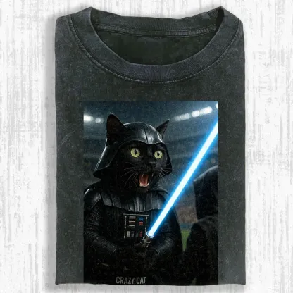 Darth Meowth Vader Washed T-shirt