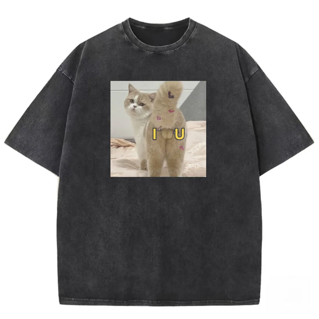 CAT MEME MOOD ICON Washed T-shirt