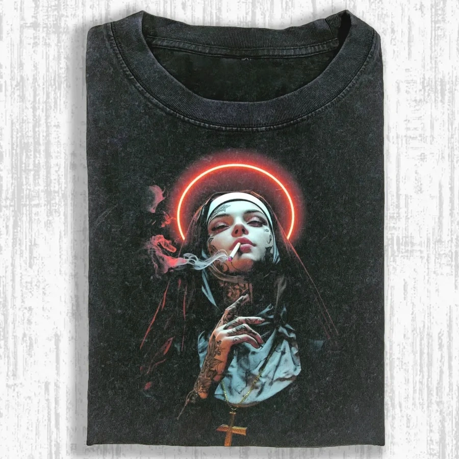 VINTAGE NUNS Washed T-shirt