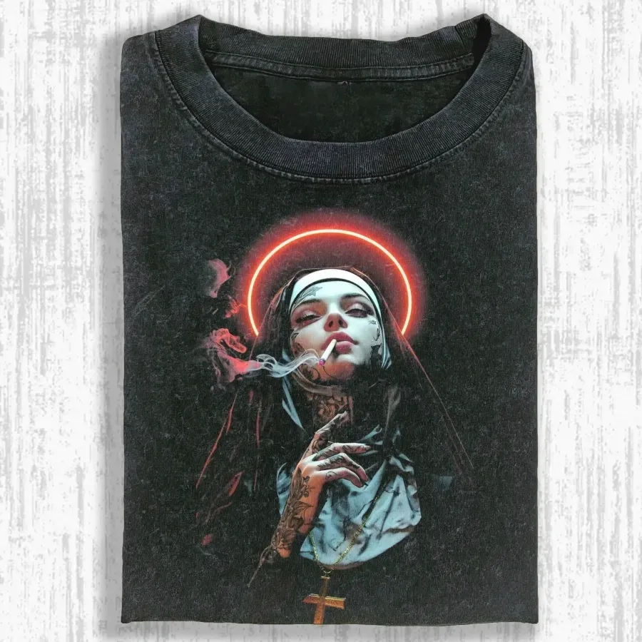 VINTAGE NUNS Washed T-shirt