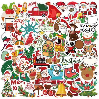 Merry Christmas Stickers – 50pcs