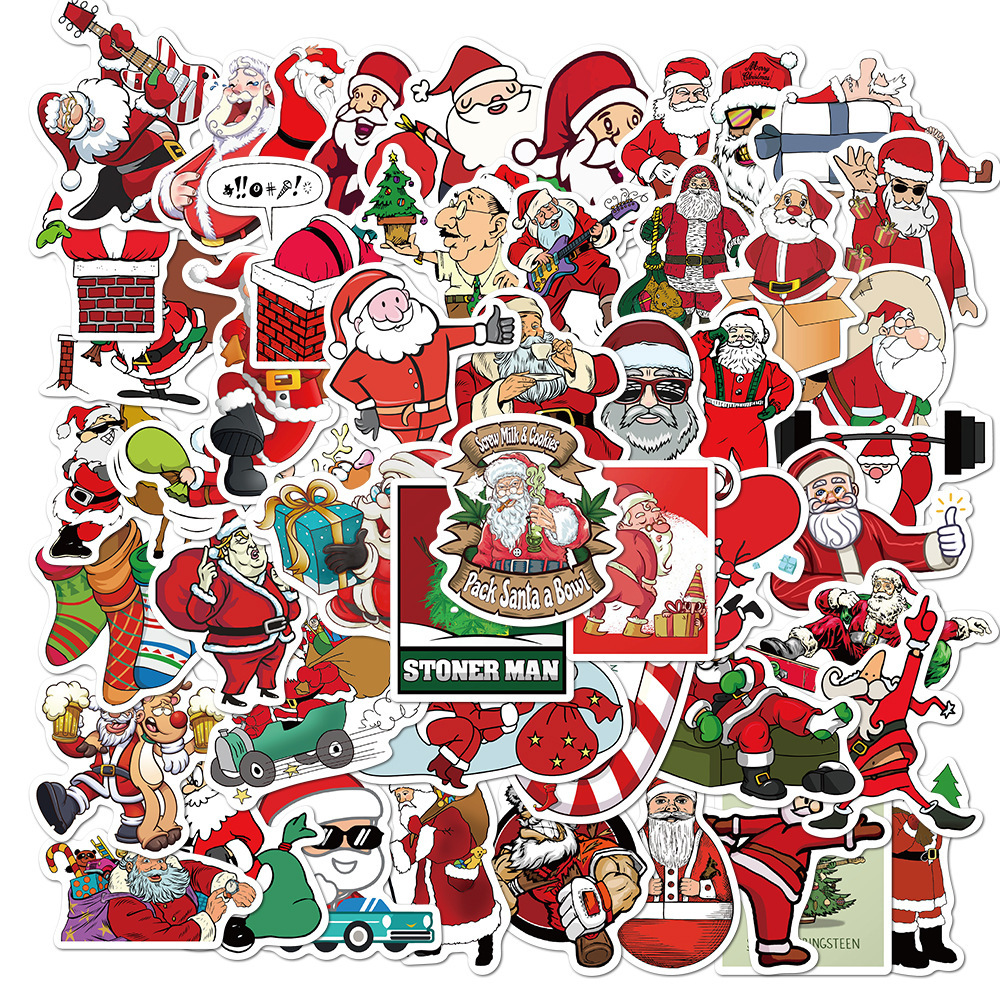 Fun Santa Claus Stickers – 50pcs