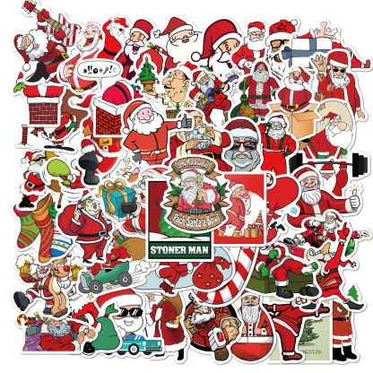 Fun Santa Claus Stickers – 50pcs