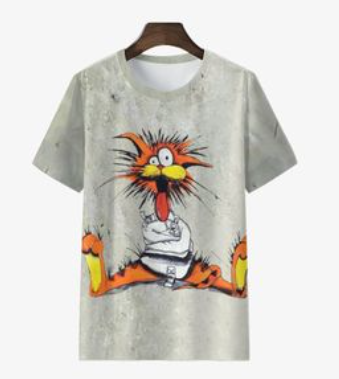 Funny Bill The Cat Art Print T-shirt