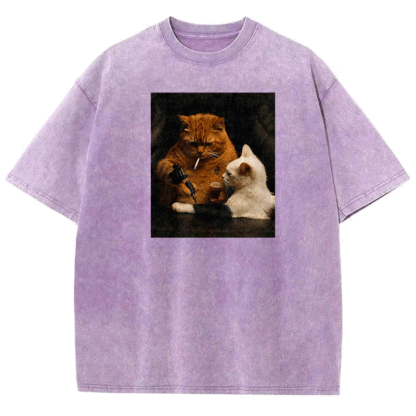 Tattoo Kitty Washed T-shirt