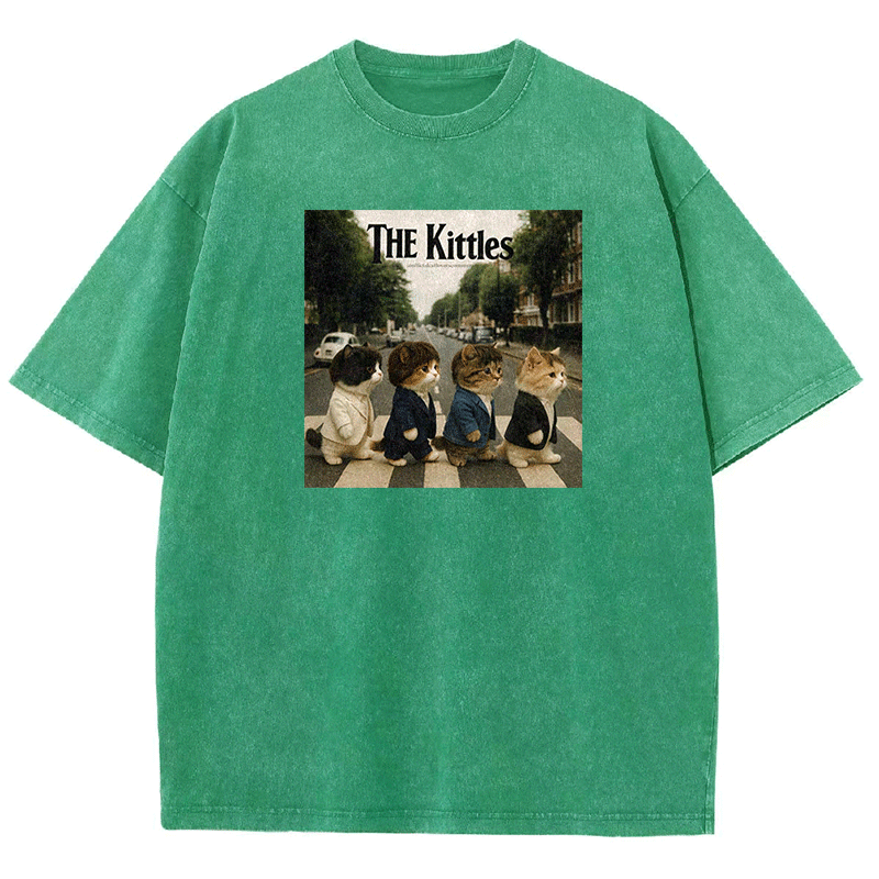 Meow Beatles Washed T-shirt