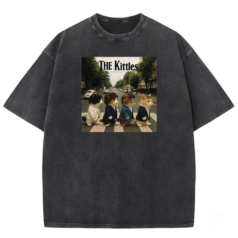 Meow Beatles Washed T-shirt