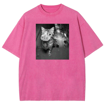 Surveillance Kitty Washed T-shirt