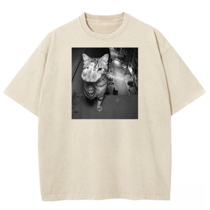 Surveillance Kitty Washed T-shirt