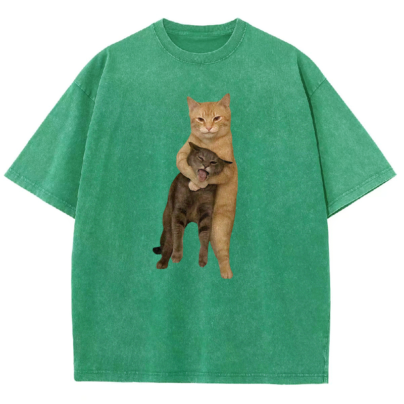 Velvet Cat Embrace Washed T-shirt
