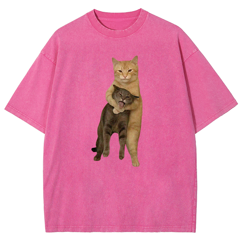 Velvet Cat Embrace Washed T-shirt