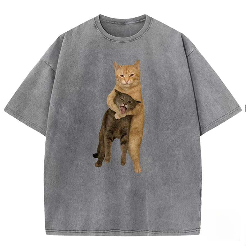 Velvet Cat Embrace Washed T-shirt