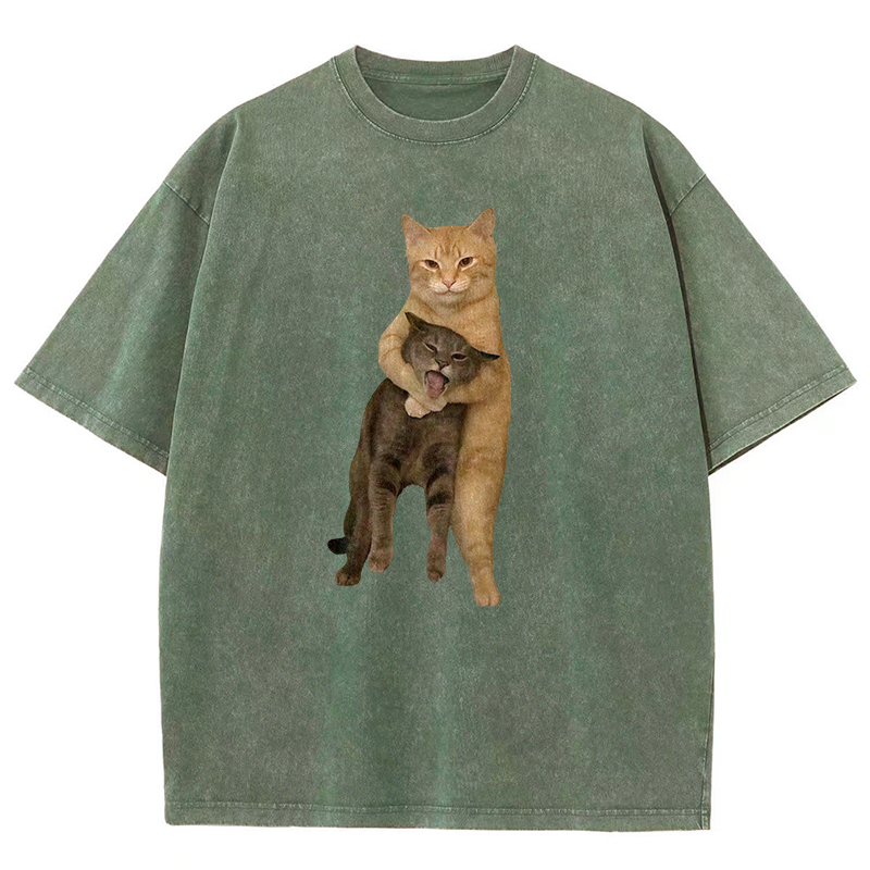 Velvet Cat Embrace Washed T-shirt