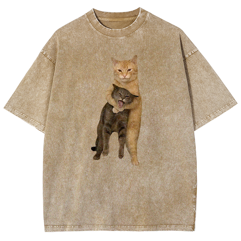 Velvet Cat Embrace Washed T-shirt