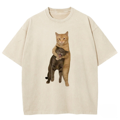 Velvet Cat Embrace Washed T-shirt