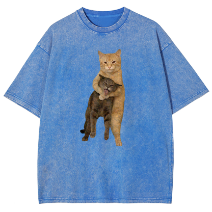 Velvet Cat Embrace Washed T-shirt