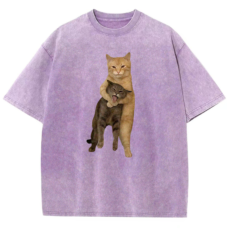 Velvet Cat Embrace Washed T-shirt