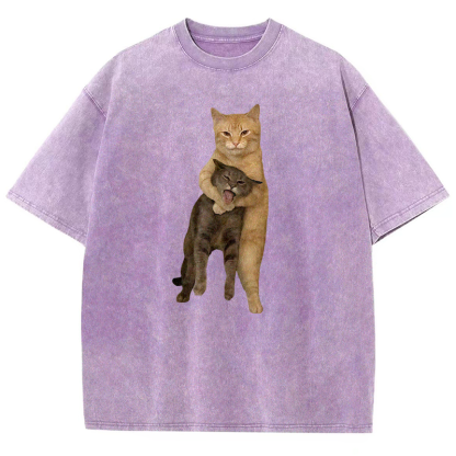 Velvet Cat Embrace Washed T-shirt