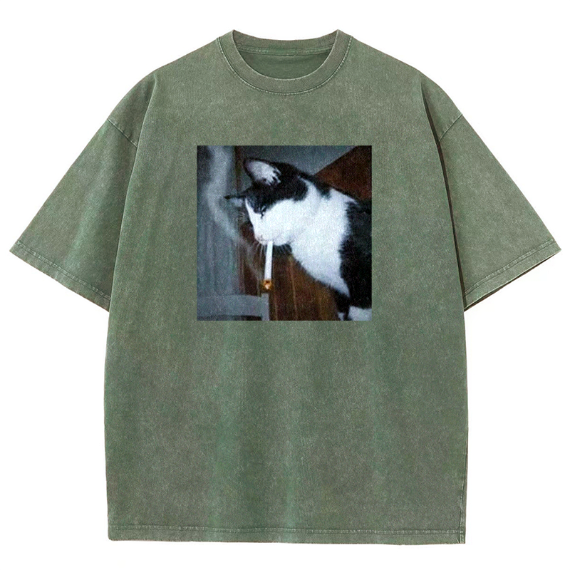 Nicotine Neko Washed T-shirt