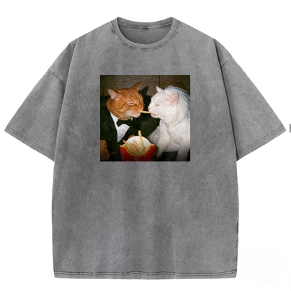 McWedding Meows Washed T-shirt