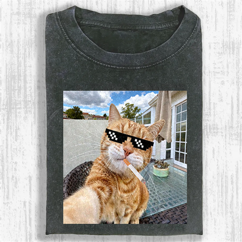 Urban Feline Cool Washed T-shirt