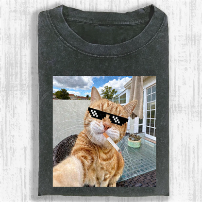 Urban Feline Cool Washed T-shirt