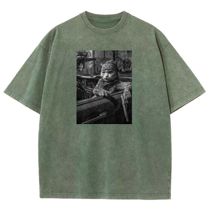 Tattooed Tabby Washed T-shirt