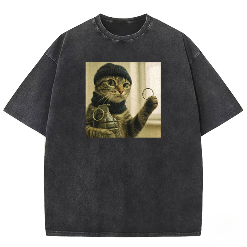 Feline Force Washed T-shirt