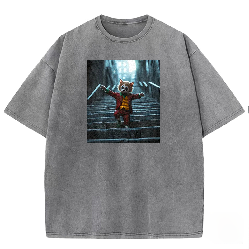 Jester Kitty Washed T-shirt