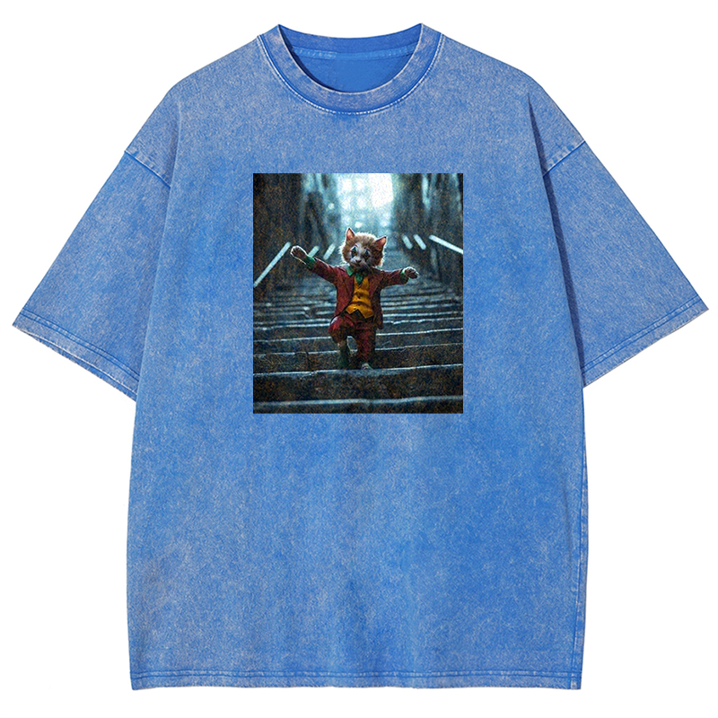Jester Kitty Washed T-shirt
